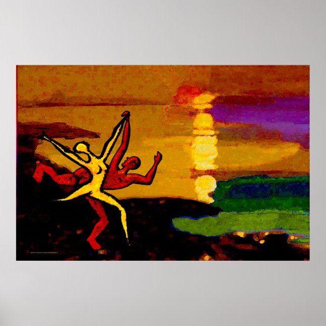 Dancing at Sunset (36 in. x 24 in.) Poster (Front)