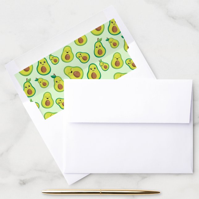 Dancing Avocados Green Envelope Liner (Desk)
