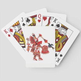 Dancing Aztec shaman warrior Poker Cards