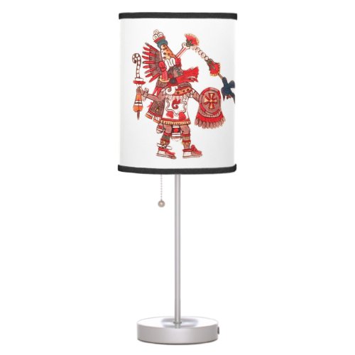 Dancing Aztec shaman warrior Table Lamp