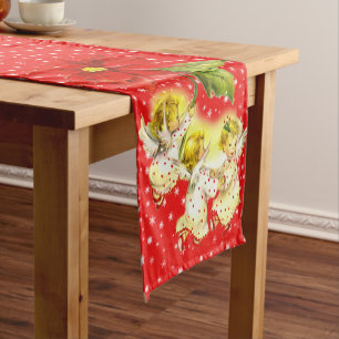 Dancing Baby Angels Christmas Table Runner