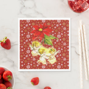 Dancing Baby Angels with Snowflakes Napkins