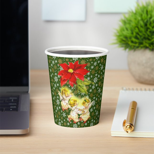 Dancing Baby Angels with Snowflakes Paper Cups (Insitu)