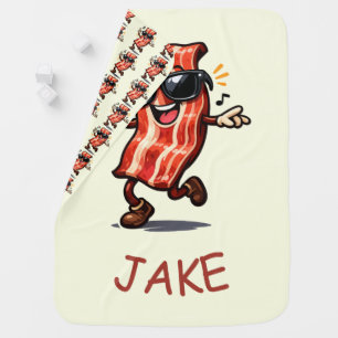Dancing Bacon Baby Blanket