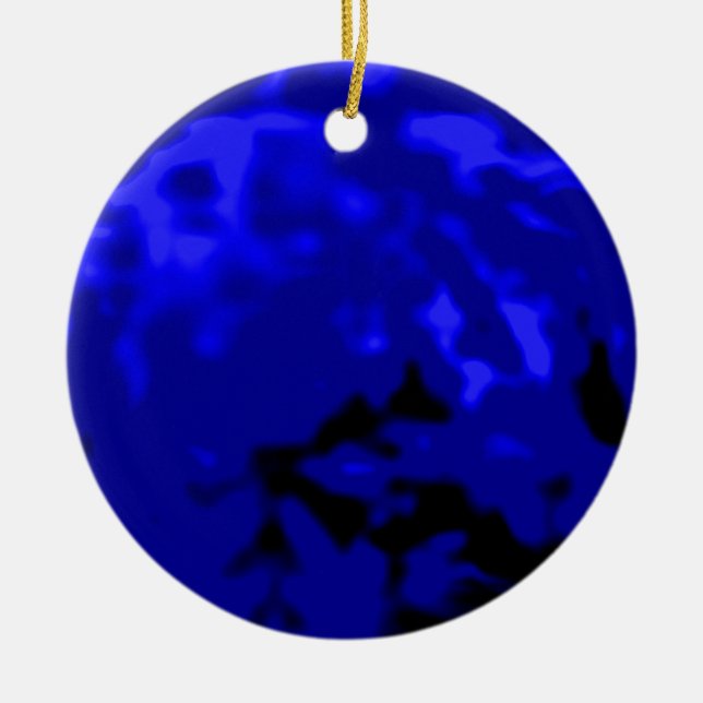 Dancing Ball Blue Cyan Trans MUSEUM Zazzle Gifts Ceramic Ornament (Front)