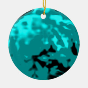 Dancing Ball Cyan Silver Trans MUSEUM Zazzle Gifts Ceramic Ornament