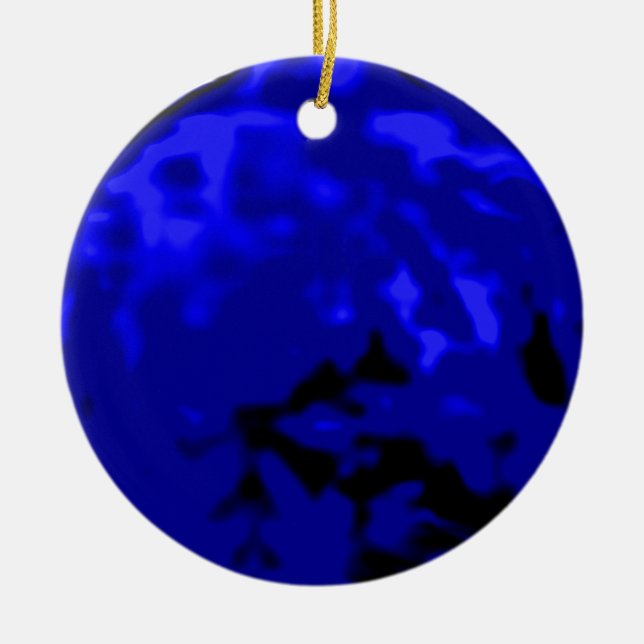 Dancing Ball Gold Blue Trans MUSEUM Zazzle Gifts Ceramic Ornament (Front)