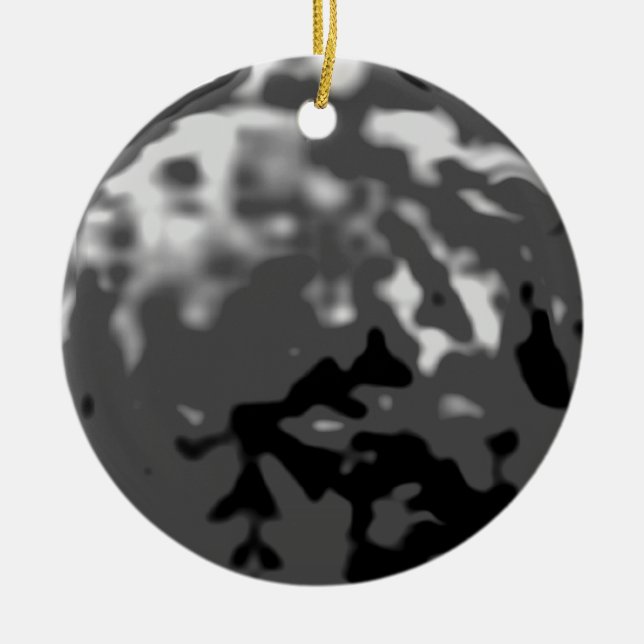 Dancing Ball Gold Grey Trans MUSEUM Zazzle Gifts Ceramic Ornament (Front)