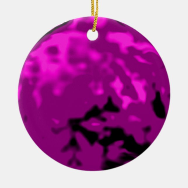 Dancing Ball Gold Purple Trans MUSEUM Zazzle Gifts Ceramic Ornament (Front)