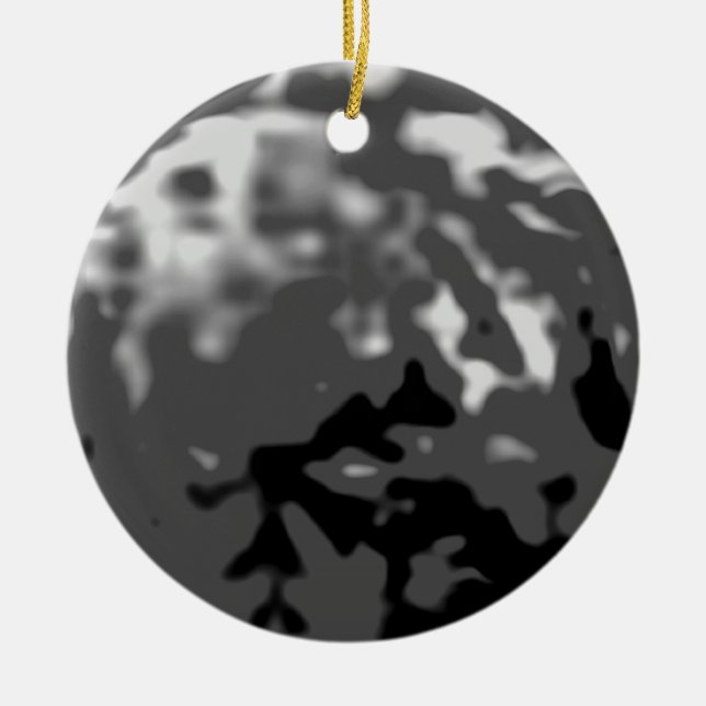 Dancing Ball Grey Cyan Trans MUSEUM Zazzle Gifts Ceramic Ornament (Front)