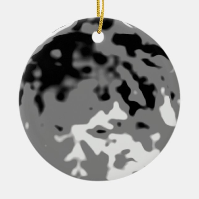 Dancing Ball Sliv Silver Trans MUSEUM Zazzle Gifts Ceramic Ornament (Front)