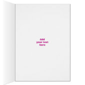 Dancing ballerina black, hot pink custom cards (Inside (Right))