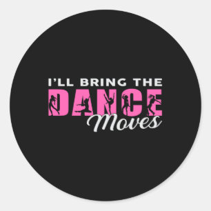 Dancing Ballerina Dance Queen Dancer Ballet Gift Classic Round Sticker