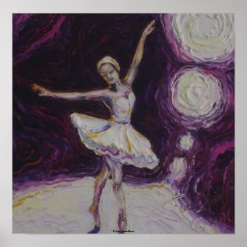 Dancing Ballerina Fine Art Poster by OriginalsbyParis at Zazzle