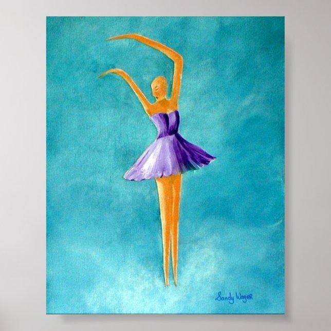 Dancing Ballerina, Purple Poster (Front)