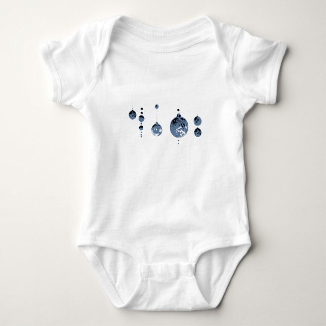 Dancing Balls Grey 2 Transp MUSEUM Zazzle Gifts Baby Bodysuit (Front)