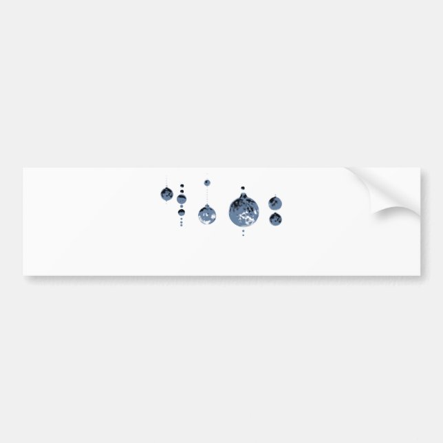 Dancing Balls Grey 2 Transp MUSEUM Zazzle Gifts Bumper Sticker (Front)