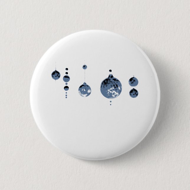 Dancing Balls Grey 2 Transp MUSEUM Zazzle Gifts Button (Front)