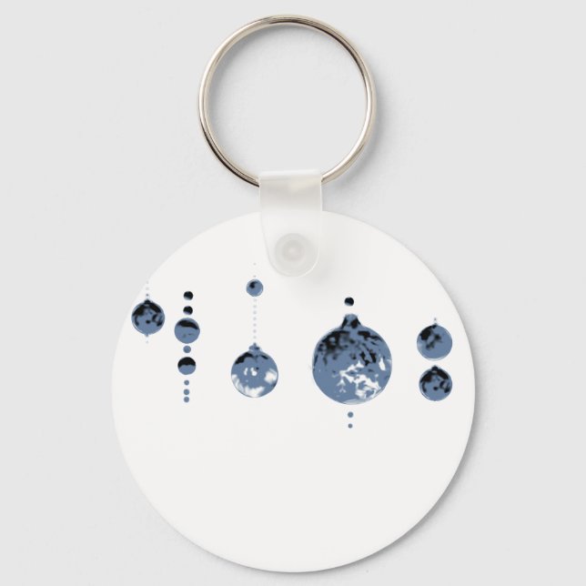 Dancing Balls Grey 2 Transp MUSEUM Zazzle Gifts Keychain (Front)