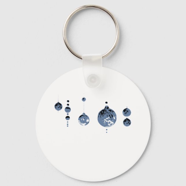 Dancing Balls Grey 2 Transp MUSEUM Zazzle Gifts Keychain (Front)