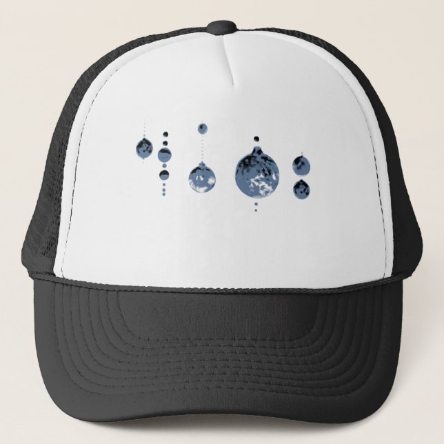 Dancing Balls Grey 2 Transp MUSEUM Zazzle Gifts Trucker Hat (Front)
