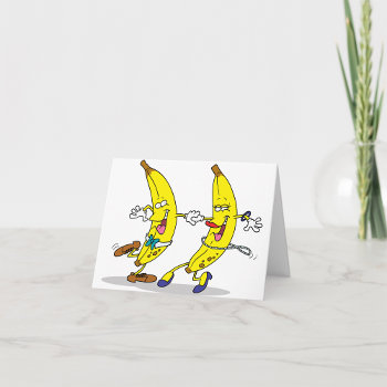 Dancing Bananas Note Cards by spudcreative at Zazzle