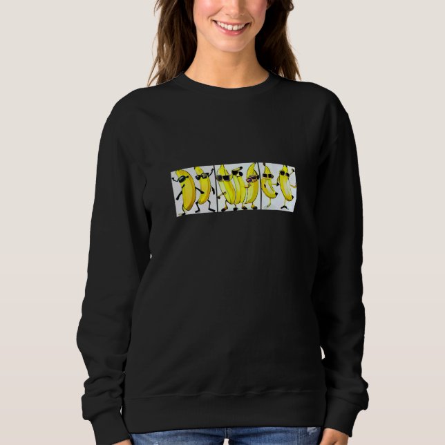 Dancing Bananas Sunglasses  Ai Generated Art    Me Sweatshirt (Front)