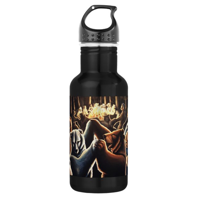 Dancing Bear Art Bear Art Water Bottle (Front)