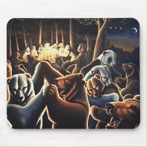 Dancing Bear Art Mousepad Wildlife Art Mousepad