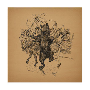Dancing Bear Vintage Circus Art