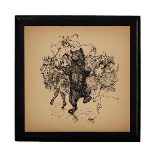 Dancing Bear Vintage Circus Art Gift Box