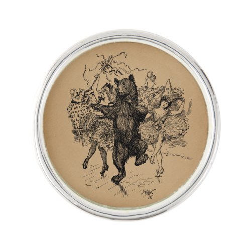 Dancing Bear Vintage Circus Art Lapel Pin