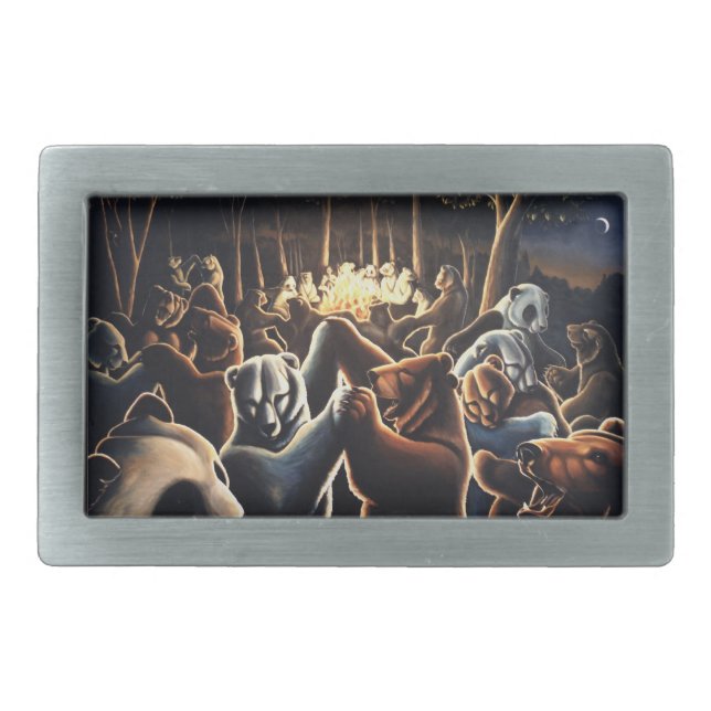 Dancing Bears Belt Buckle Bear Party Buckles (Front)