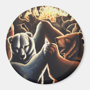 Dancing Bears Fridge Magnet Bear Art Gifts
