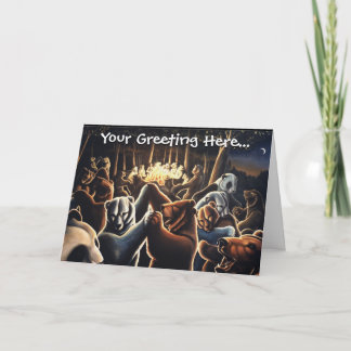Dancing Bears Greeting Custom Cards Art Cards