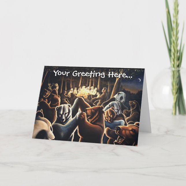 Dancing Bears Greeting Custom Cards Art Cards (Front)