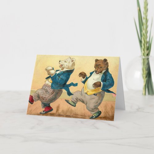 Dancing Bears New Years Wishes Holiday Card