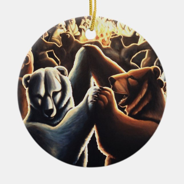 Dancing Bears Ornament Multicultural Love Gifts (Front)
