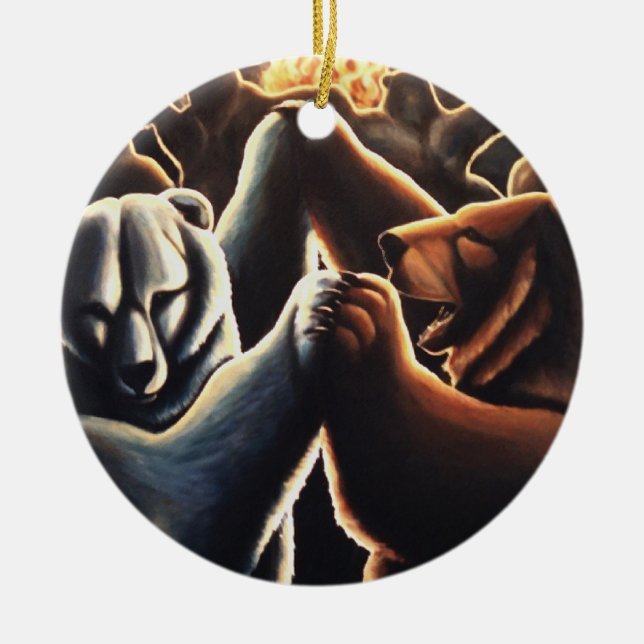 Dancing Bears Ornament Multicultural Love Gifts (Front)