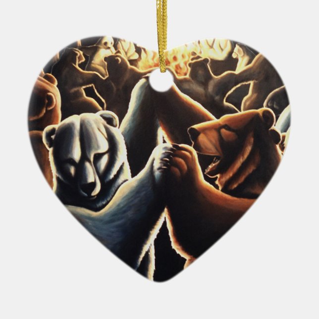 Dancing Bears Ornament Multicultural Love Gifts (Front)