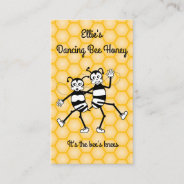 Dancing Bee Honey Business Card at Zazzle
