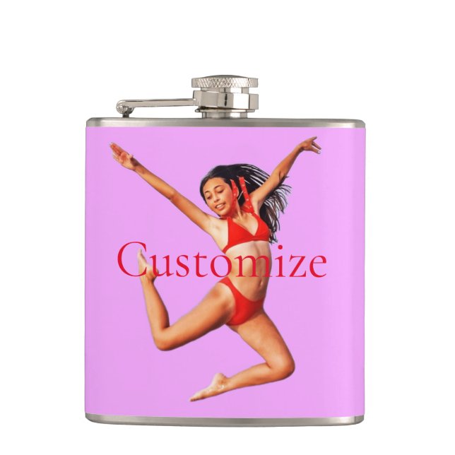 Dancing Bikini Model Thunder_Cove Flask (Front)