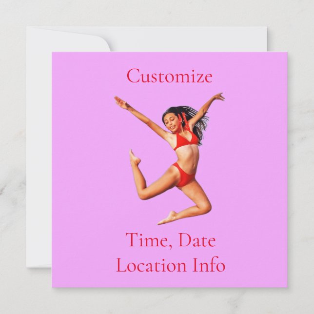 Dancing Bikini Model Thunder_Cove Invitation (Front)