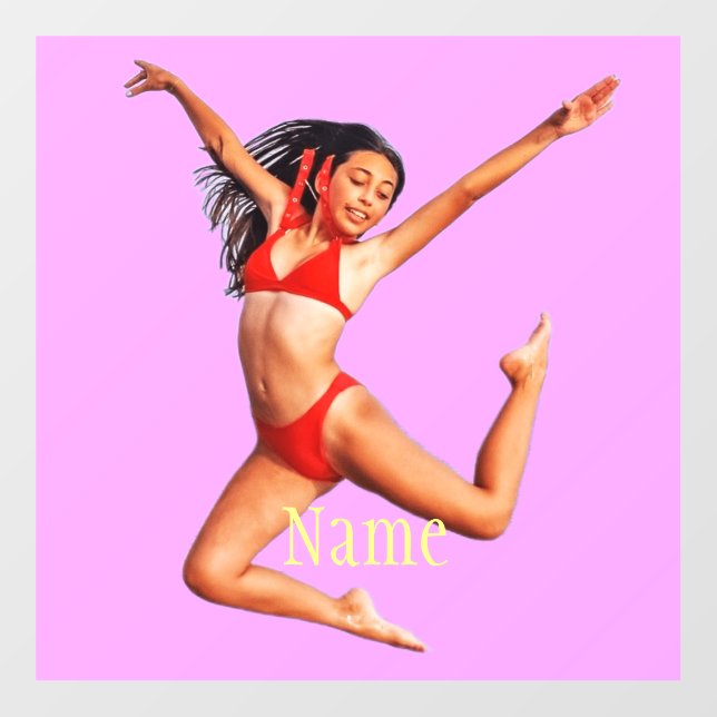 Dancing Bikini Model Thunder_Cove Wall Decal (Front)
