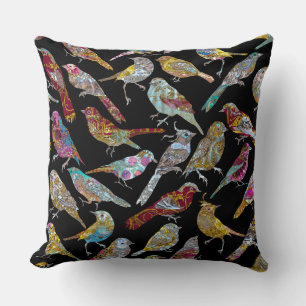 Dancing Birds Elegant Pillow