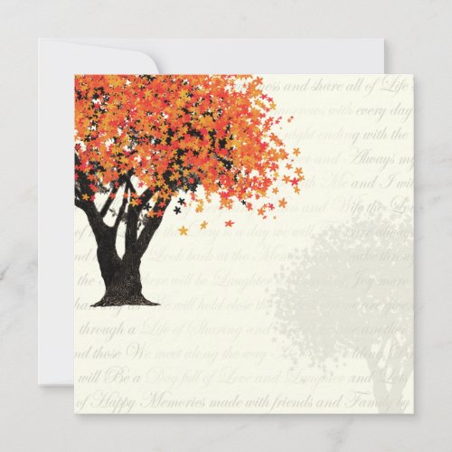 Dancing Blooms Tree Invitation