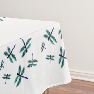 Dancing Blue Dragonfly Pattern Tablecloth