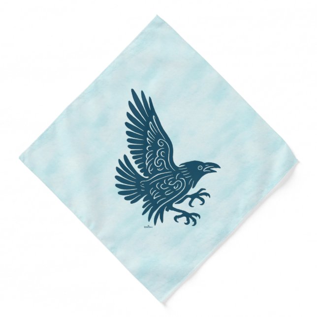 Dancing Blue Raven Bandana (Front)