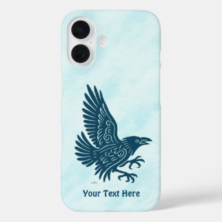 Dancing Blue Raven iPhone 16 Case