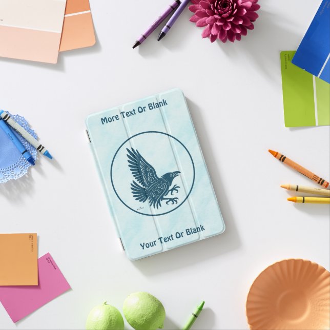 Dancing Blue Raven iPad Mini Cover (In Situ)